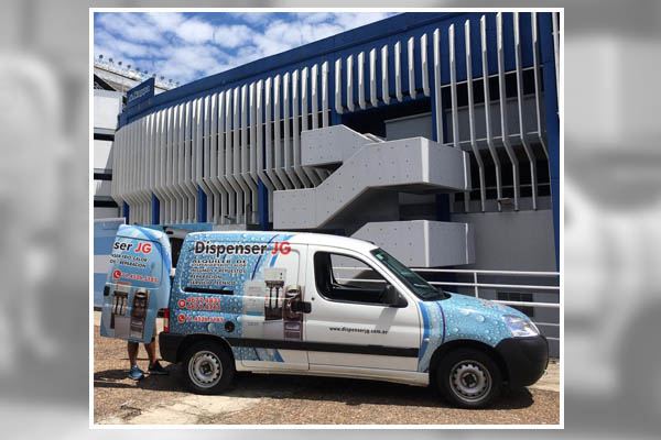 transporte dispenser JG línea gris